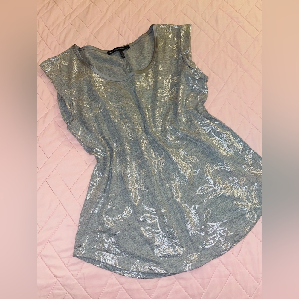 Silver Sleeveless Top